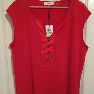 Red Calvin Klein Blouse